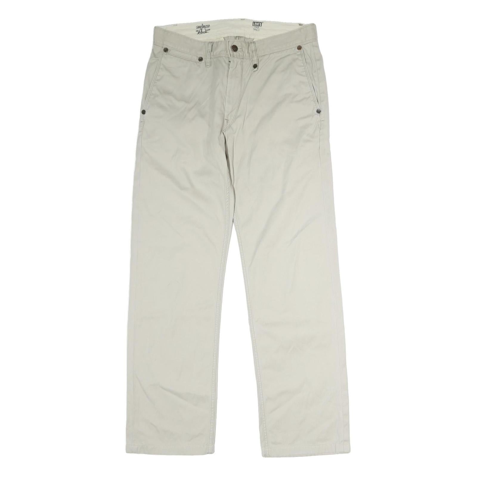 LEVI'S Mens Beige Cotton Regular Straight Trousers W31 L31 Classic Casual Pants Refurbished - N/A refurbished available on Cerqular