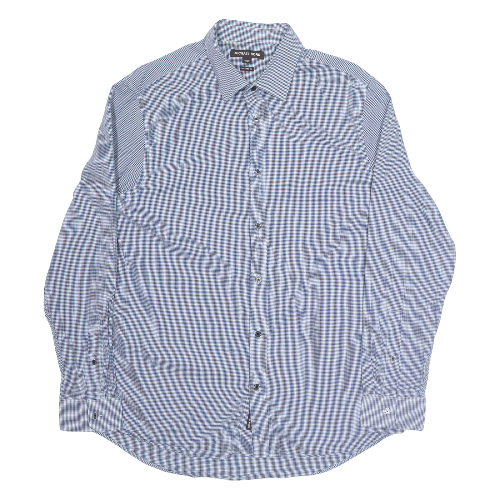 Buy MICHAEL KORS Mens Shirt Blue Gingham Long Sleeve L Refurbished - $36.39 MICHAEL KORS Mens Shirt Blue Gingham Long Sleeve L Refurbished - N/A refurbished available on Cerqular