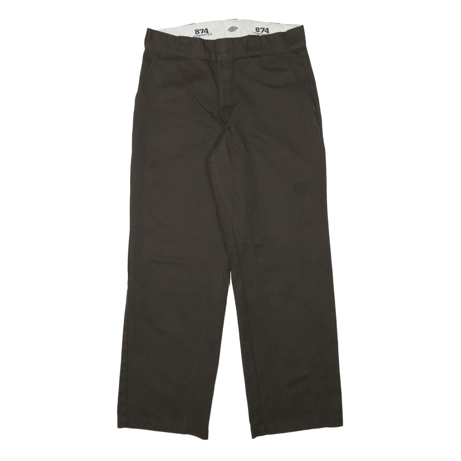 DICKIES Mens Cotton Blend Black Regular Straight Trousers W30 L29 Workwear Zip Refurbished - N/A refurbished available on Cerqular