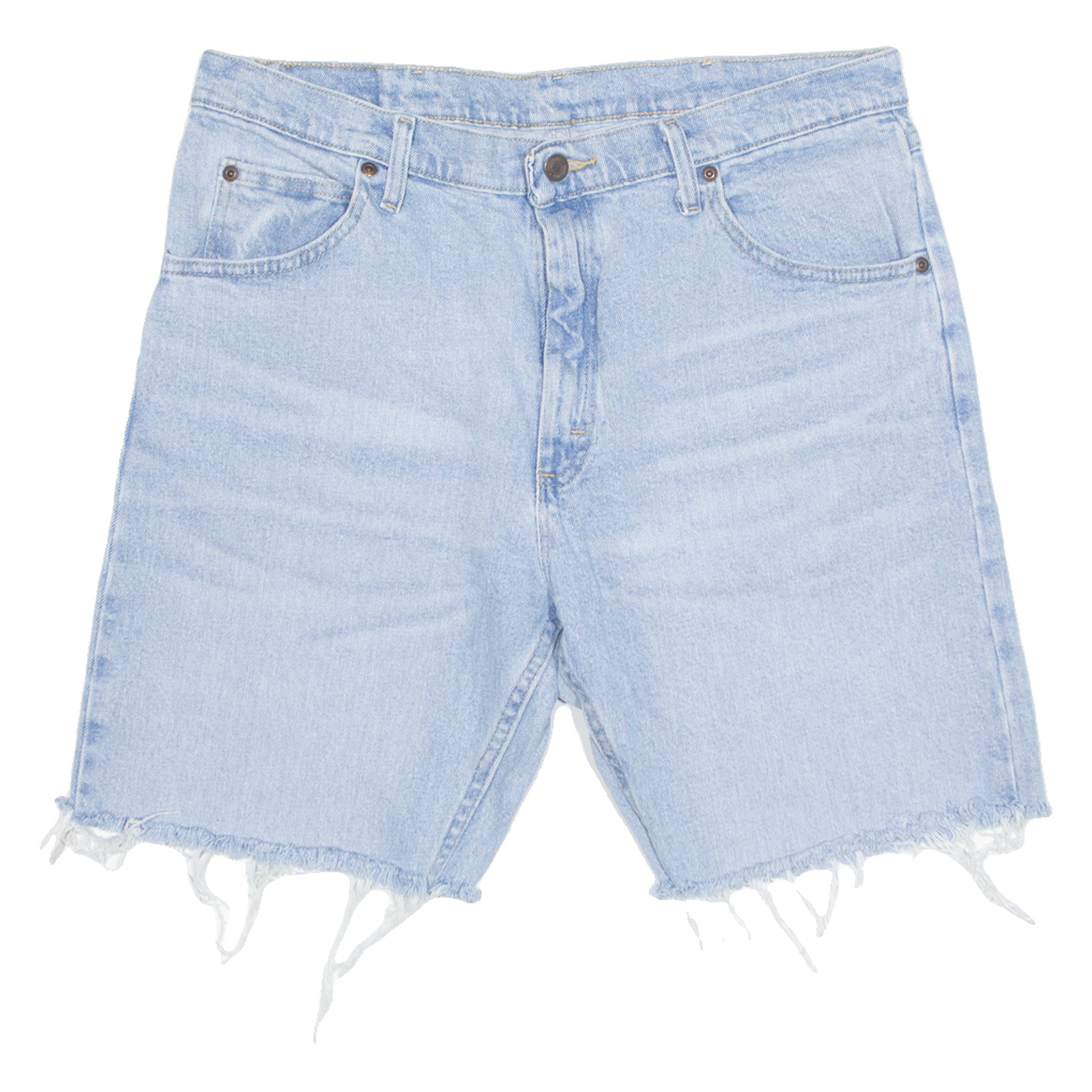WRANGLER Cut Off Mens Denim Shorts Blue L W36 Refurbished - N/A refurbished available on Cerqular