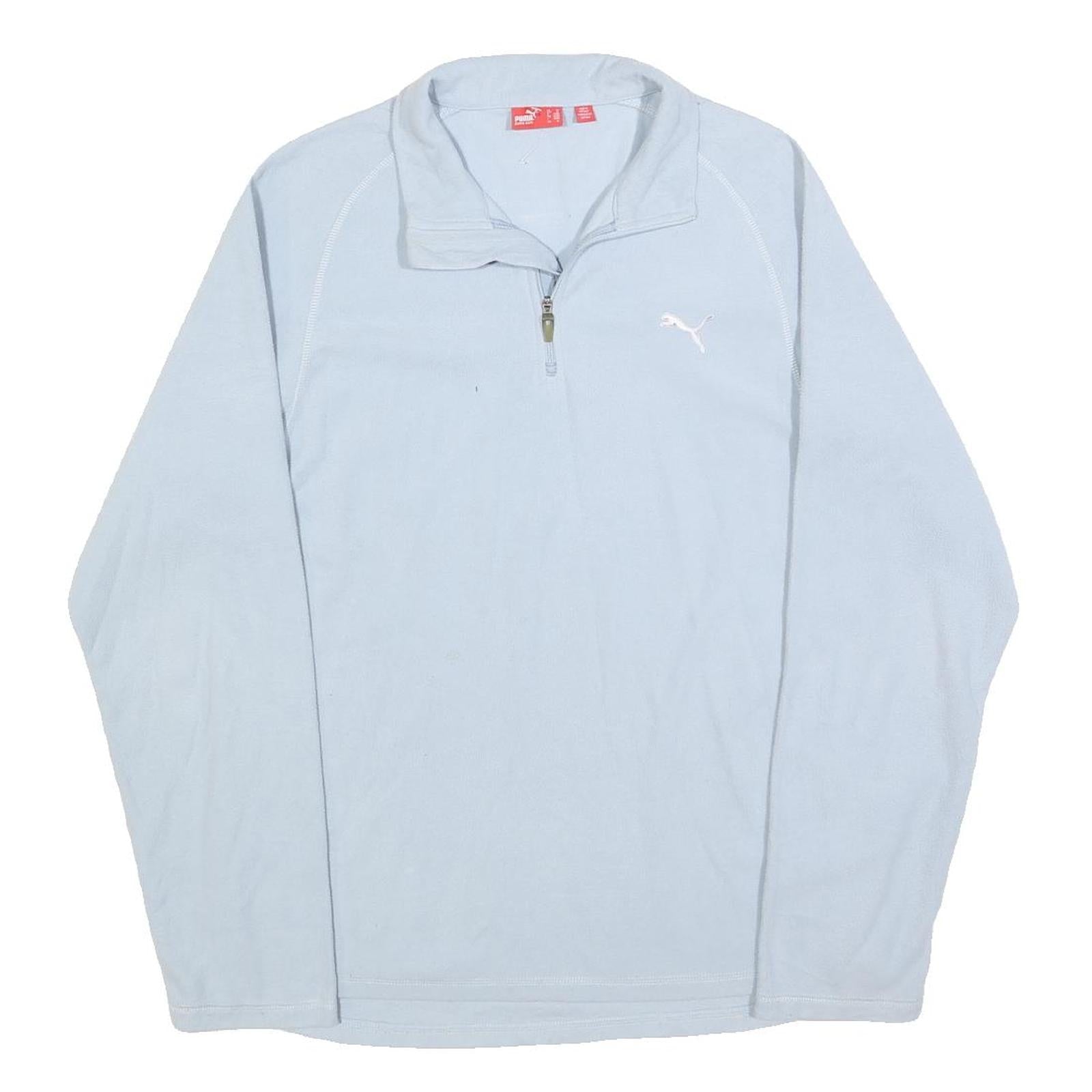 PUMA Womens Blue Plain Jumper Half Zip Basic Knit M Sportswear Activewear Refurbished - N/A refurbished available on Cerqular