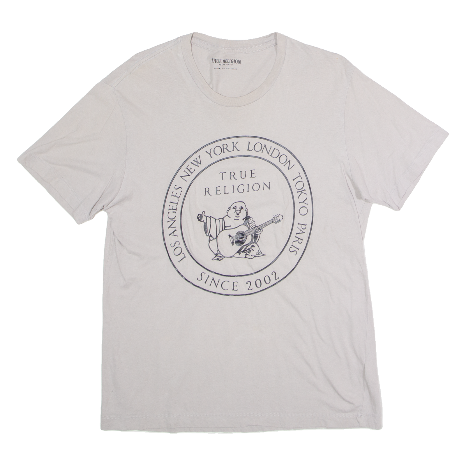 TRUE RELIGION Mens T-Shirt Grey Crew Neck M Refurbished - N/A refurbished available on Cerqular