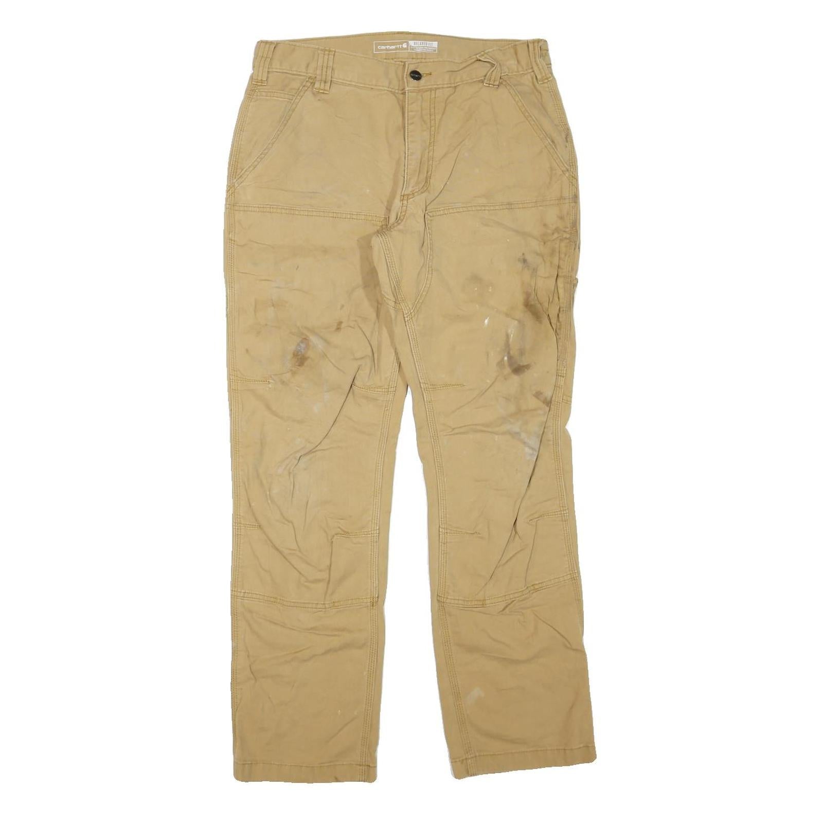CARHARTT Mens Jeans Beige Regular Straight Denim Raw Cotton Blend W30 L29 Refurbished - N/A refurbished available on Cerqular