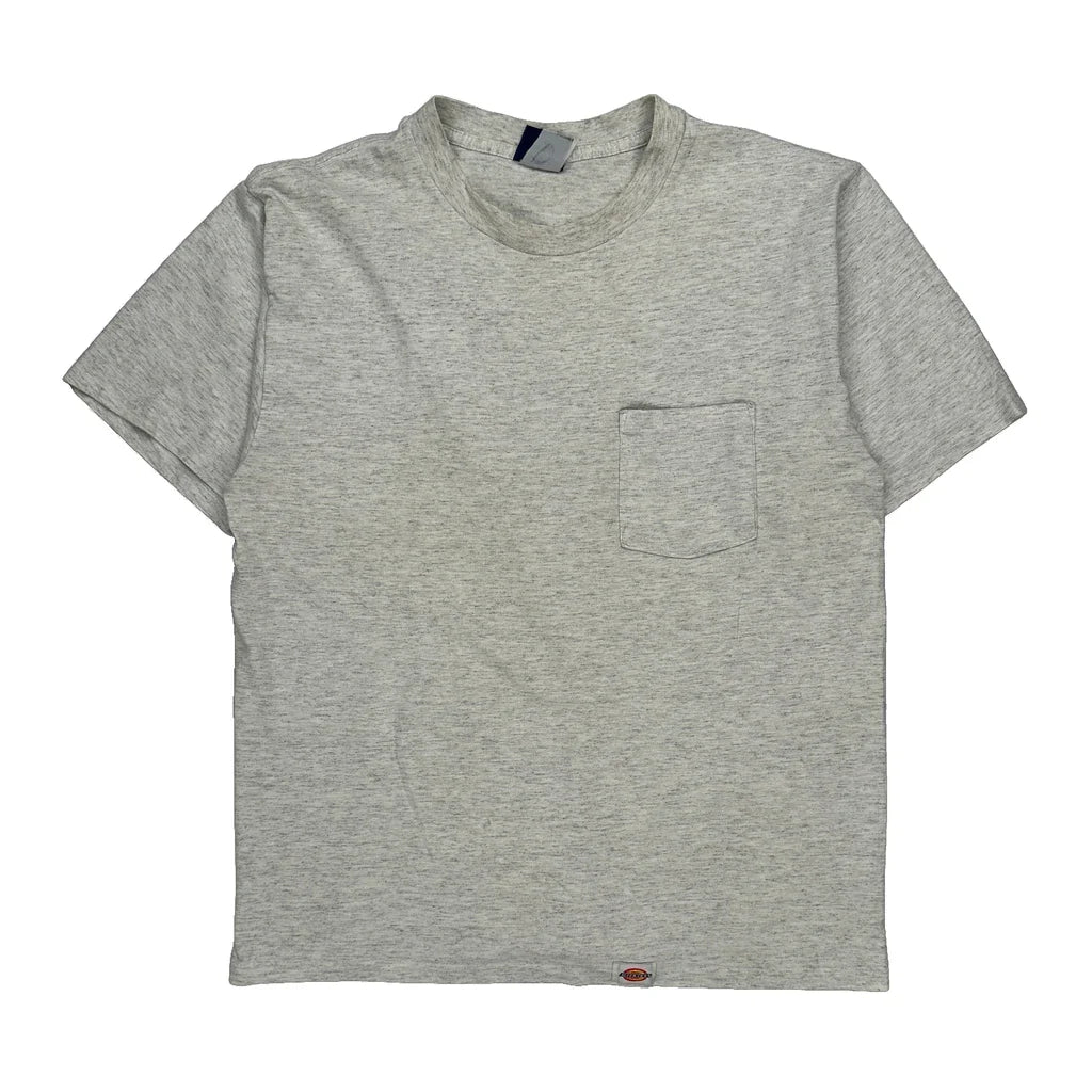 Dickies T-Shirt - Large Grey Cotton Refurbished - Thrifted (note: this is a term often used to describe second- refurbished available on Cerqular