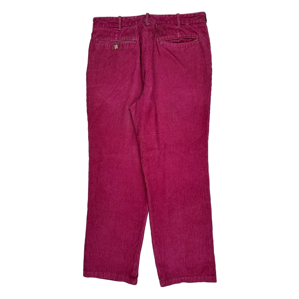 Chaps Ralph Lauren Cord Trousers - 34″ Waist Red Corduroy Refurbished - Thrifted (note: this is a term often used to describe second- refurbished available on Cerqular