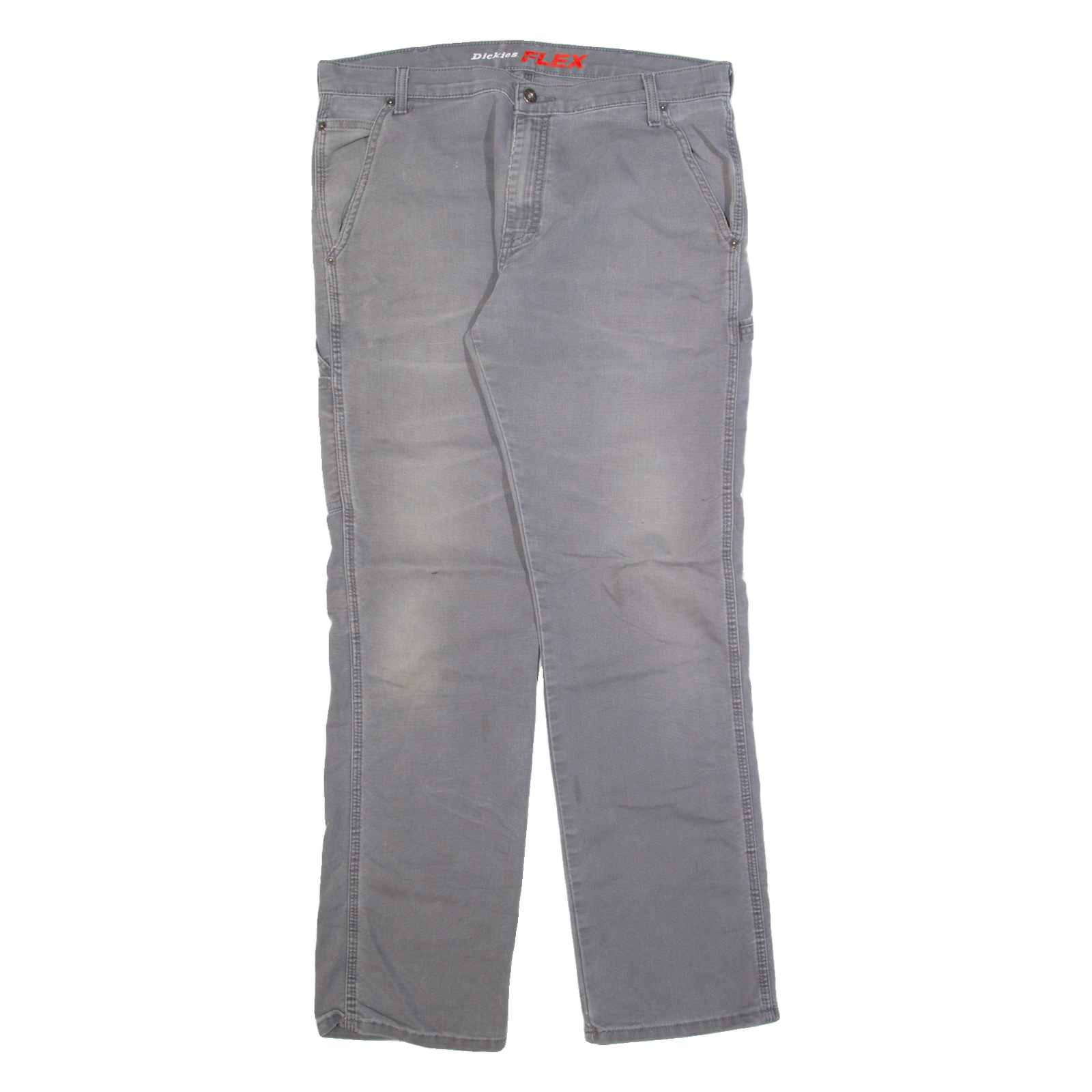 DICKIES Carpenter Workwear Mens Trousers Grey Regular Straight W42 L32 Refurbished - N/A refurbished available on Cerqular