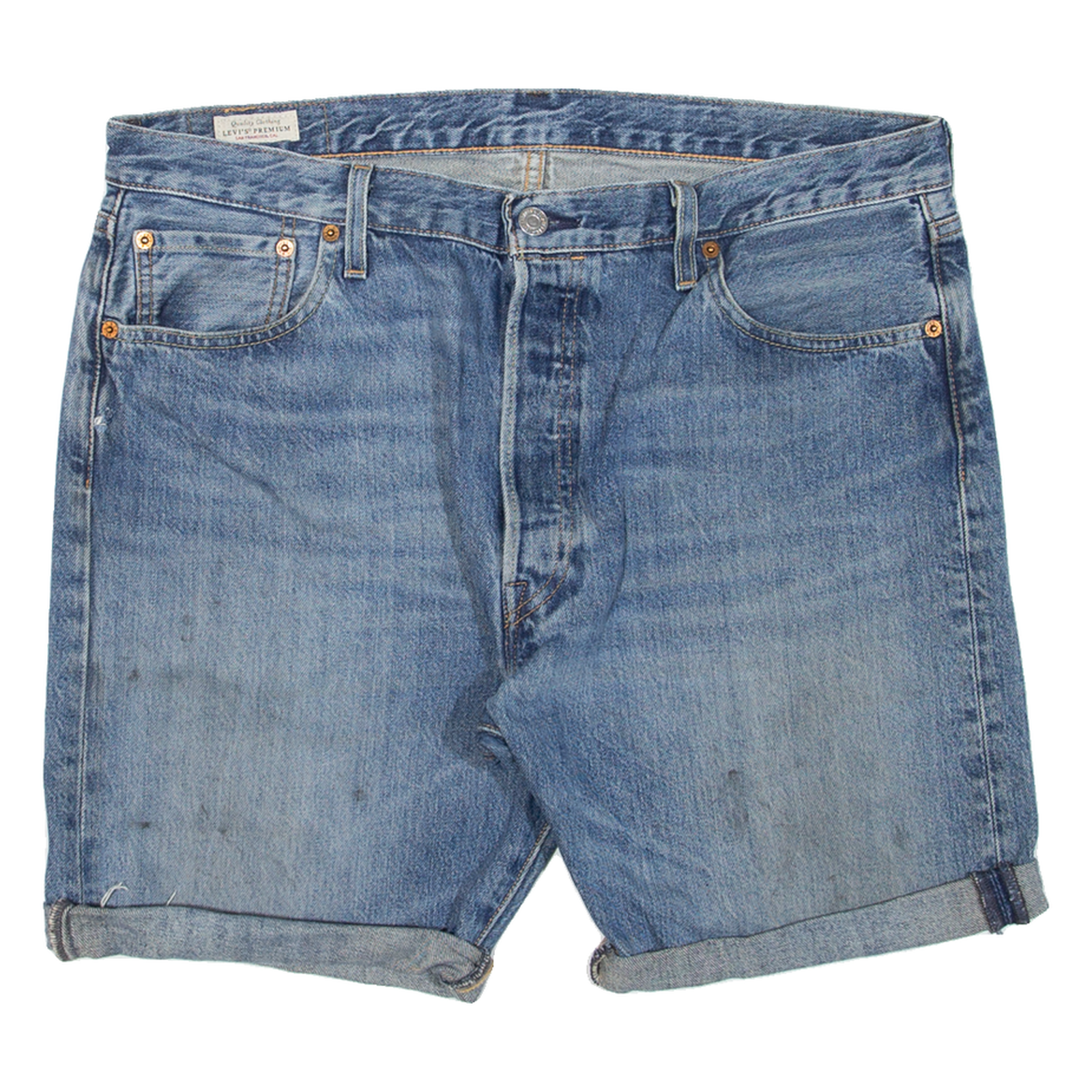 LEVI'S 501 Mens Jorts Shorts Blue Relaxed L W36 Refurbished - N/A refurbished available on Cerqular