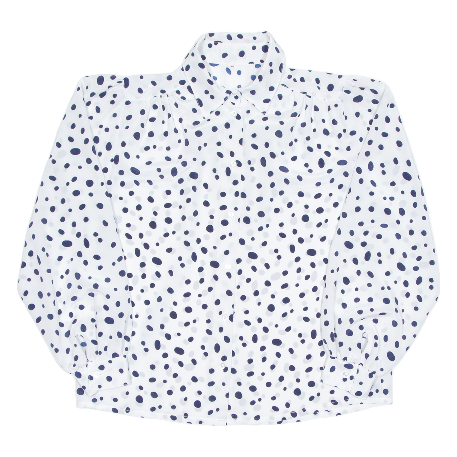 Womens Printed Shirt White Long Sleeve Spotted M Refurbished - N/A refurbished available on Cerqular