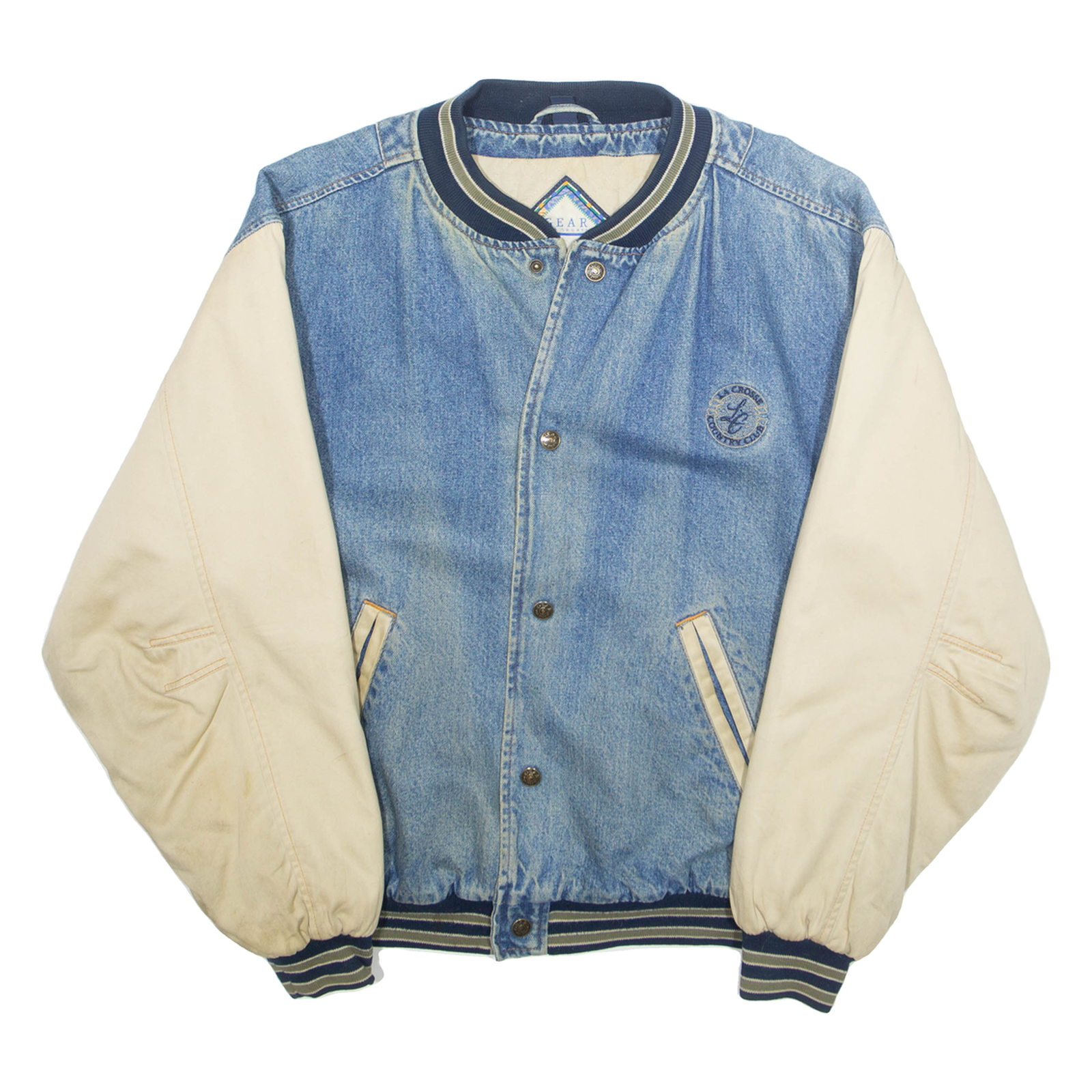 GEAR Mens Bomber Jacket Blue L Refurbished - N/A refurbished available on Cerqular