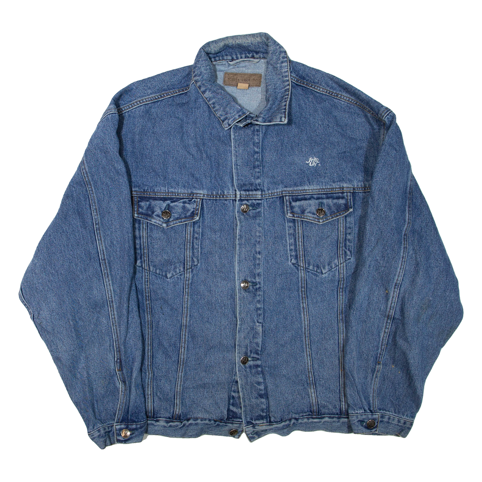 PORT AUTHORITY Mens Denim Jacket Blue XL Refurbished - N/A refurbished available on Cerqular