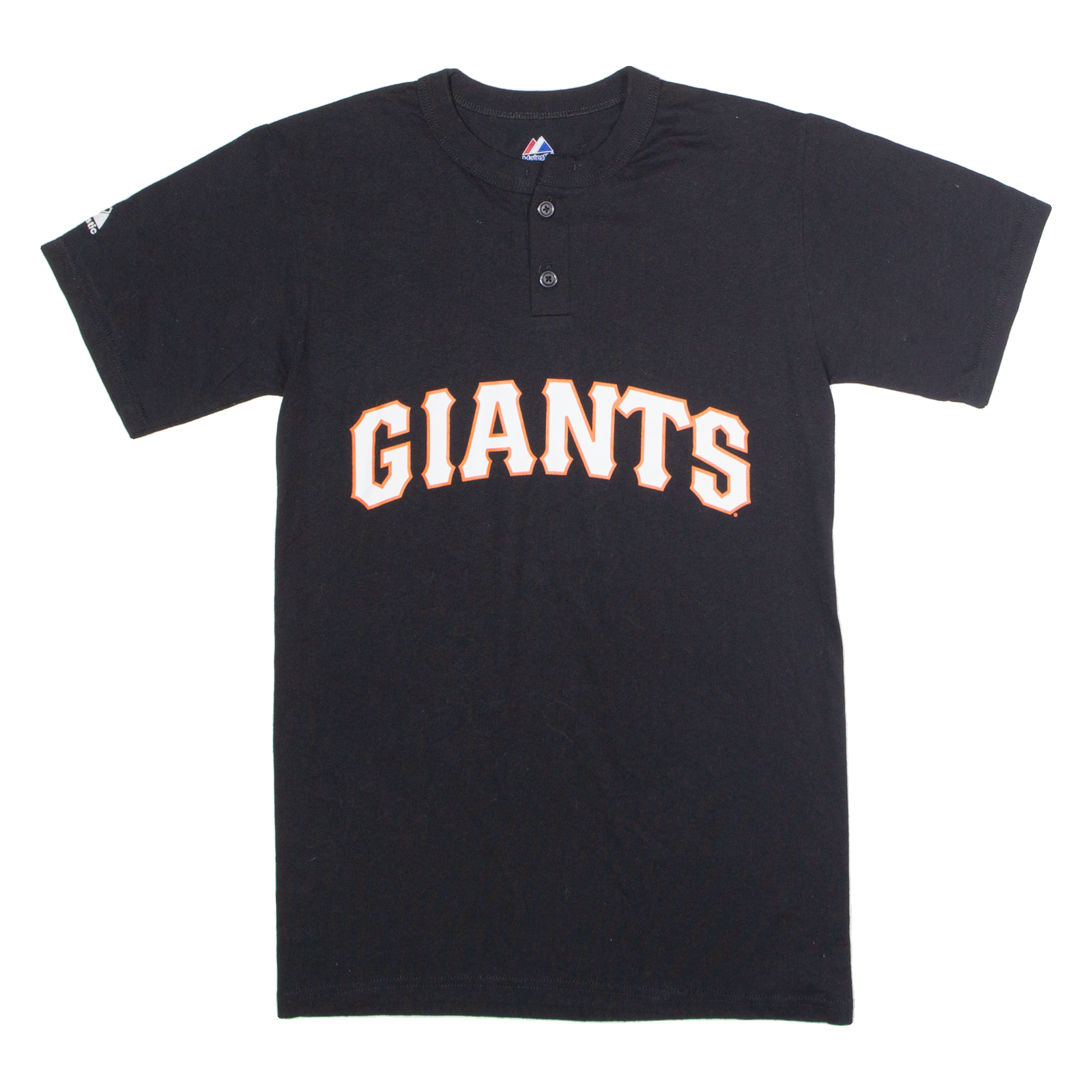 MAJESTIC San Francisco Giants #15 Hunter Mens T-Shirt Black USA Button Neck S Refurbished - N/A refurbished available on Cerqular