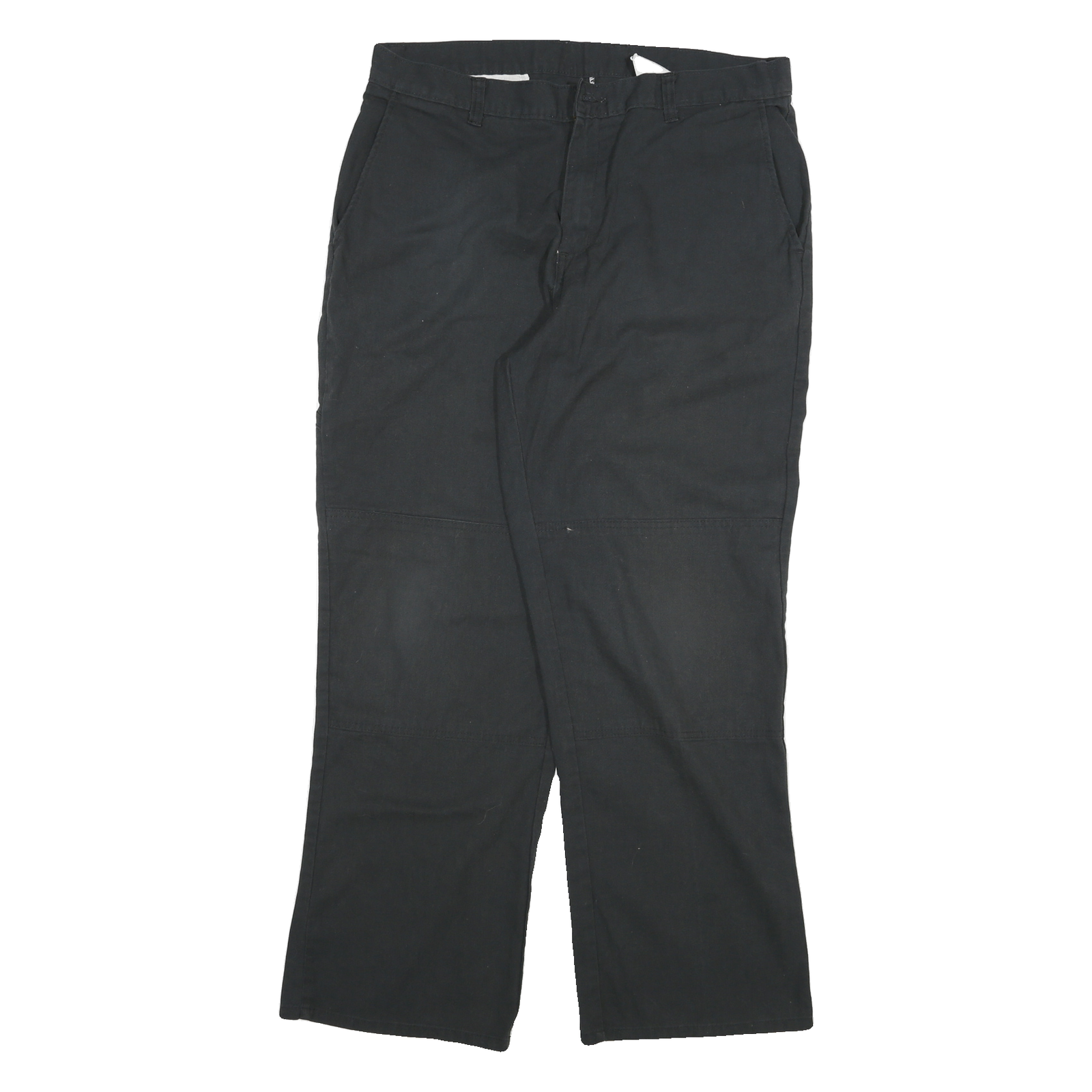 DICKIES Mens Cotton Blend Black Regular Straight Trousers W36 L30 Workwear Refurbished - N/A refurbished available on Cerqular