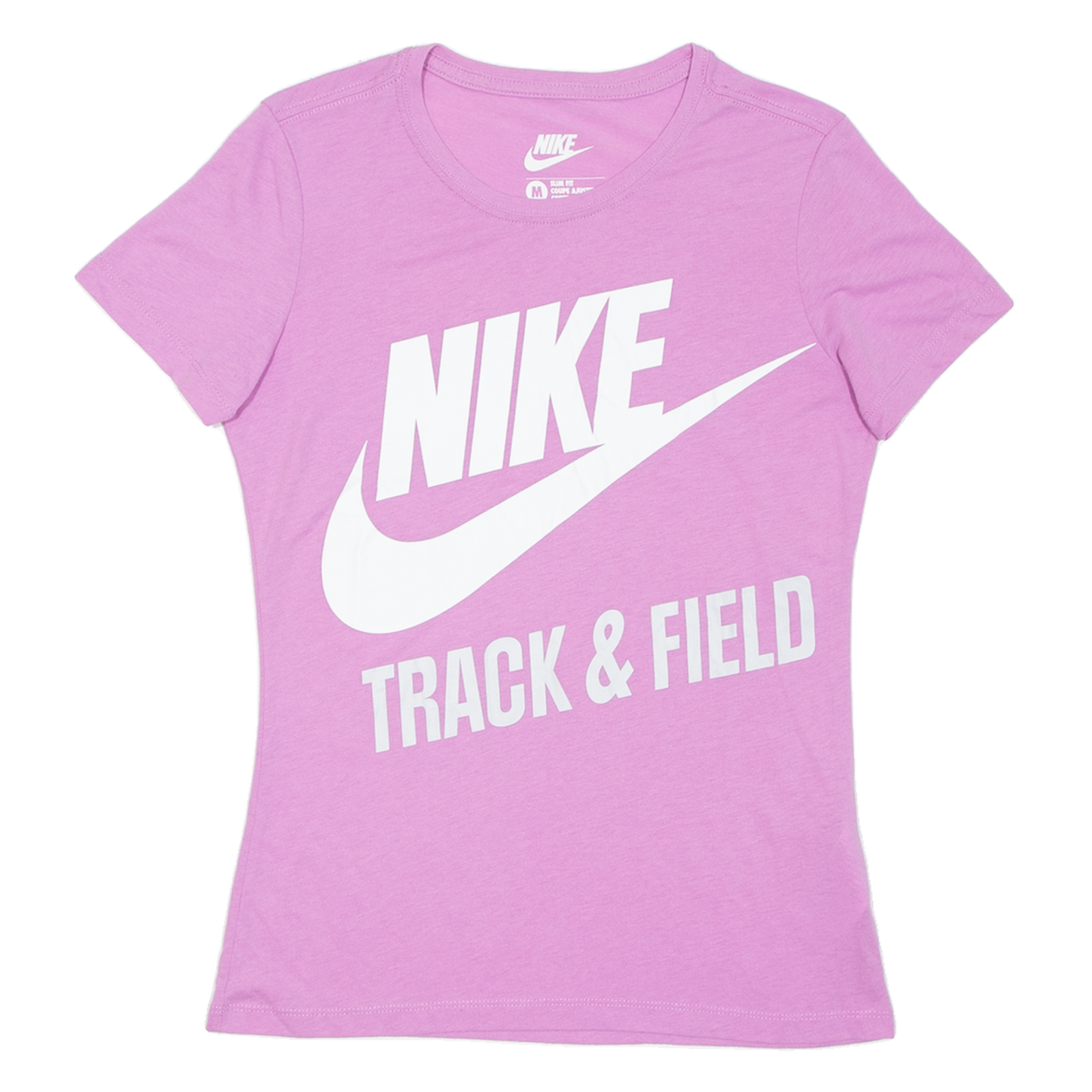 NIKE Slim Fit Womens T-Shirt Pink M Refurbished - N/A refurbished available on Cerqular