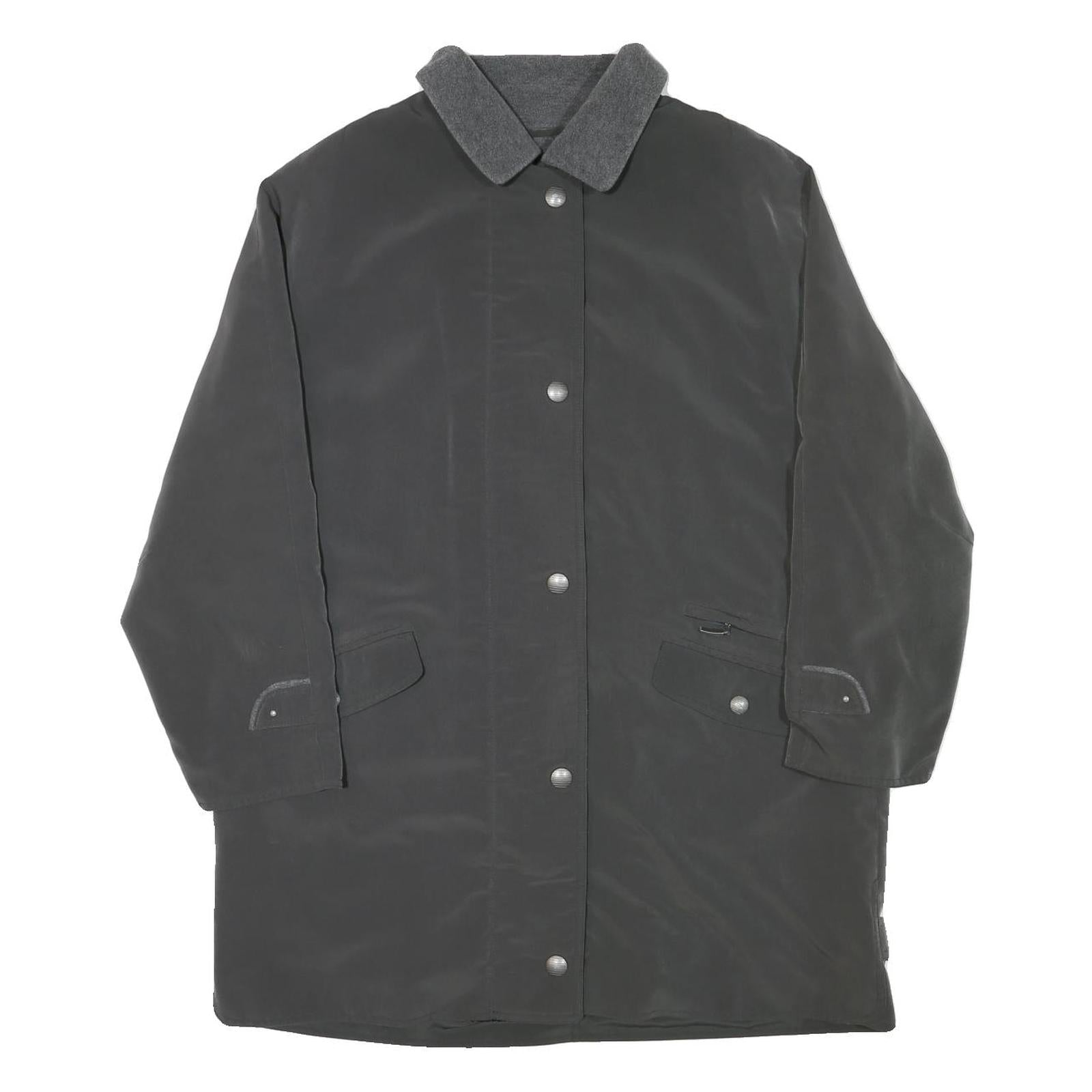 MARCONA Womens Black & Grey Classic Jacket XL Polyester Blend Button Closure Refurbished - N/A refurbished available on Cerqular
