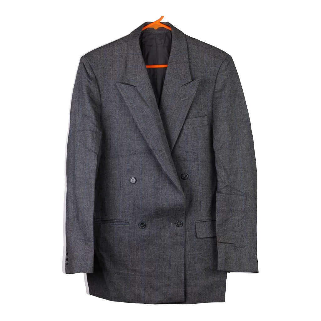 Unbranded Tall Blazer - Medium Grey Wool Blend Refurbished - Thrifted (note: this is a term often used to describe second- refurbished available on Cerqular
