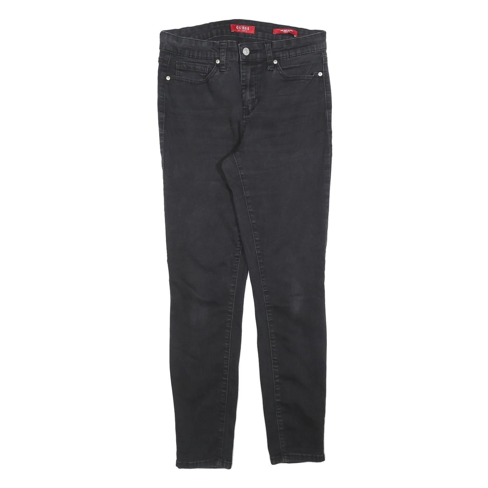 GUESS Womens Jeans Black Slim Skinny Denim W28 L28 Classic Cotton Blend Zip Refurbished - N/A refurbished available on Cerqular