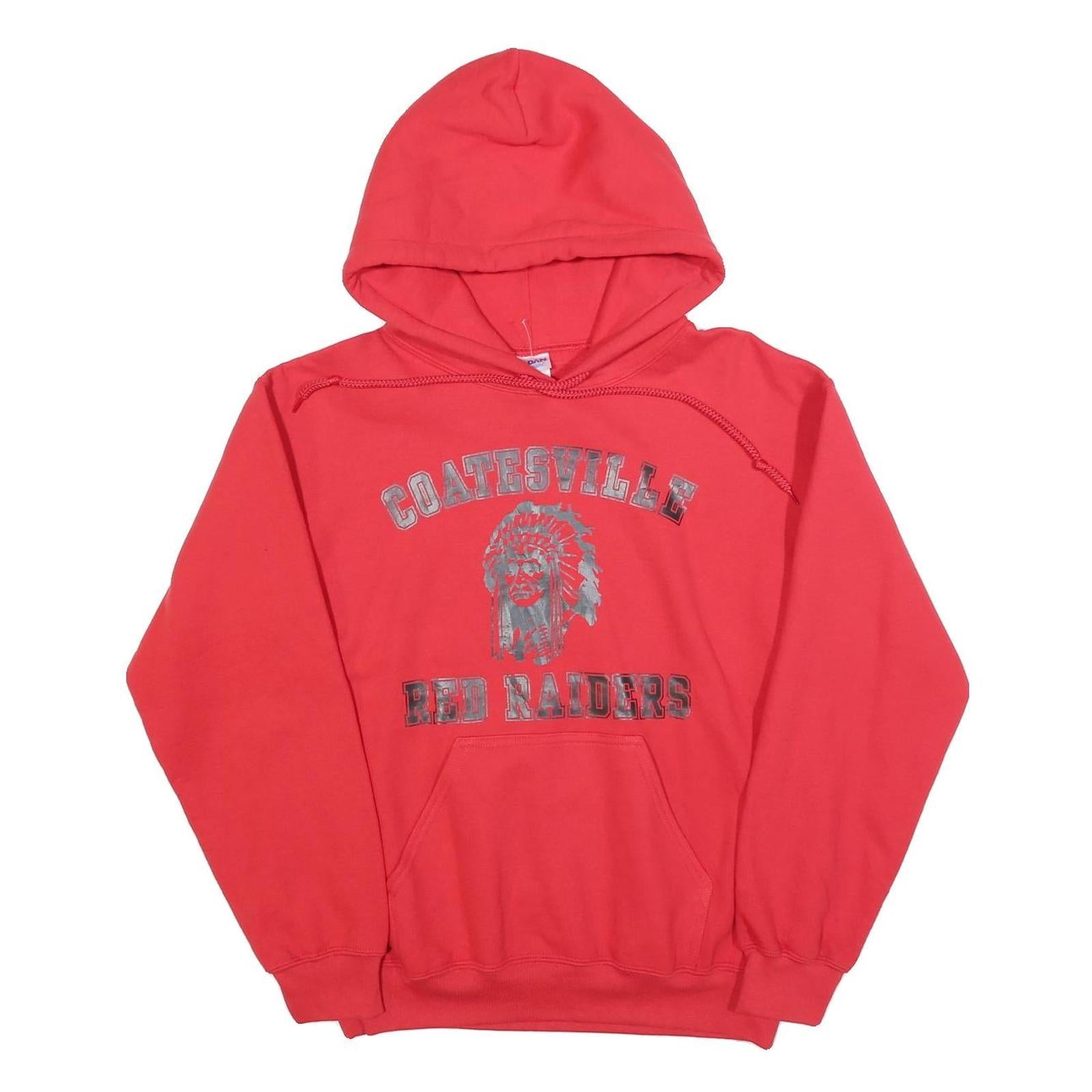 GILDAN Mens Red Coatesville Red Raiders Pullover Hoodie S Printed Graphic Refurbished - N/A refurbished available on Cerqular