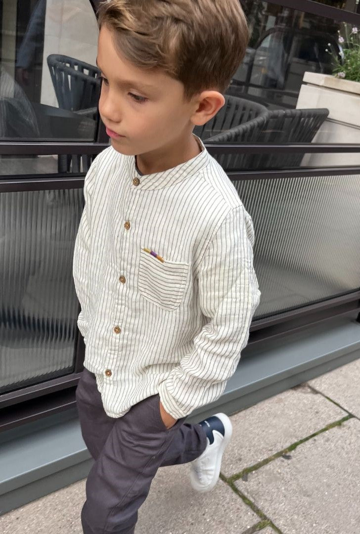Buy Boy's shirt Akir - Cream Stripes | Size: 1 years Refurbished - $46.80 Boy's shirt Akir - Cream Stripes | Size: 1 years Refurbished - N/A (Note: This brand may not be well-known globally refurbished available on Cerqular