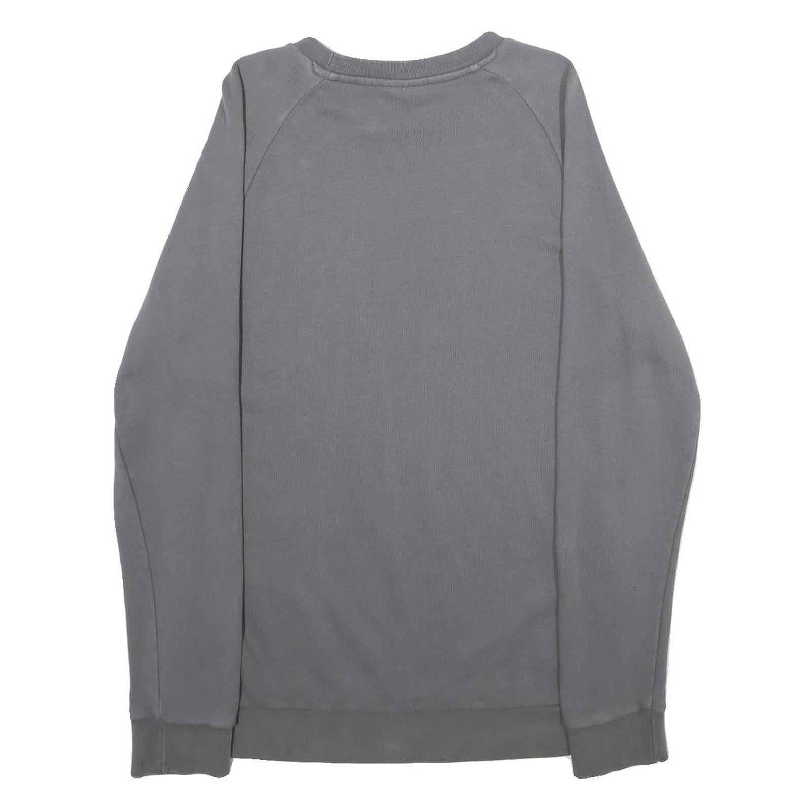 ADIDAS Mens Grey Cotton Crew Neck Sweatshirt S Minimal Logo Casual Sport Refurbished - N/A refurbished available on Cerqular