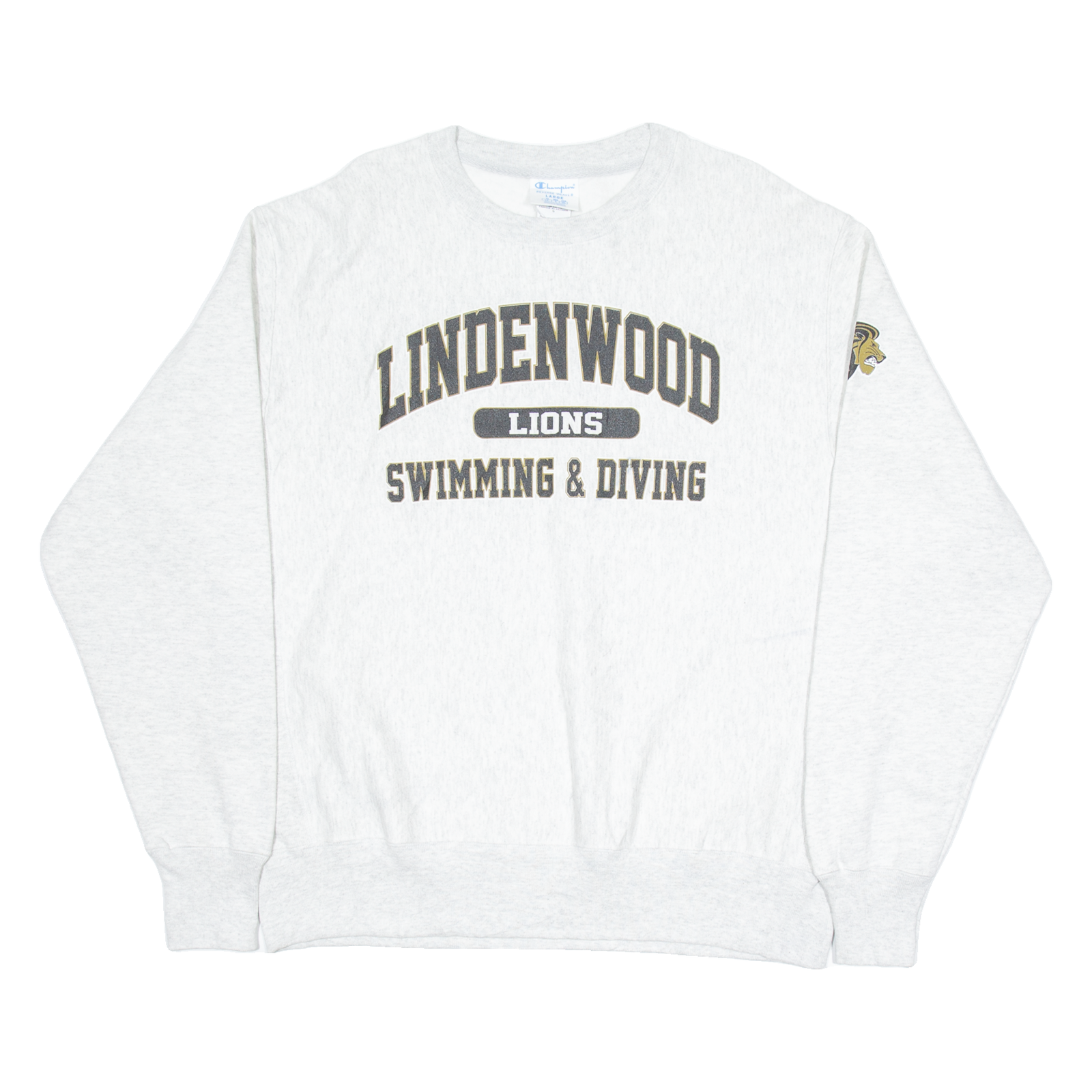 CHAMPION Lindenwood Lions Swimming & Diving Mens Sweatshirt Grey USA L Refurbished - N/A refurbished available on Cerqular