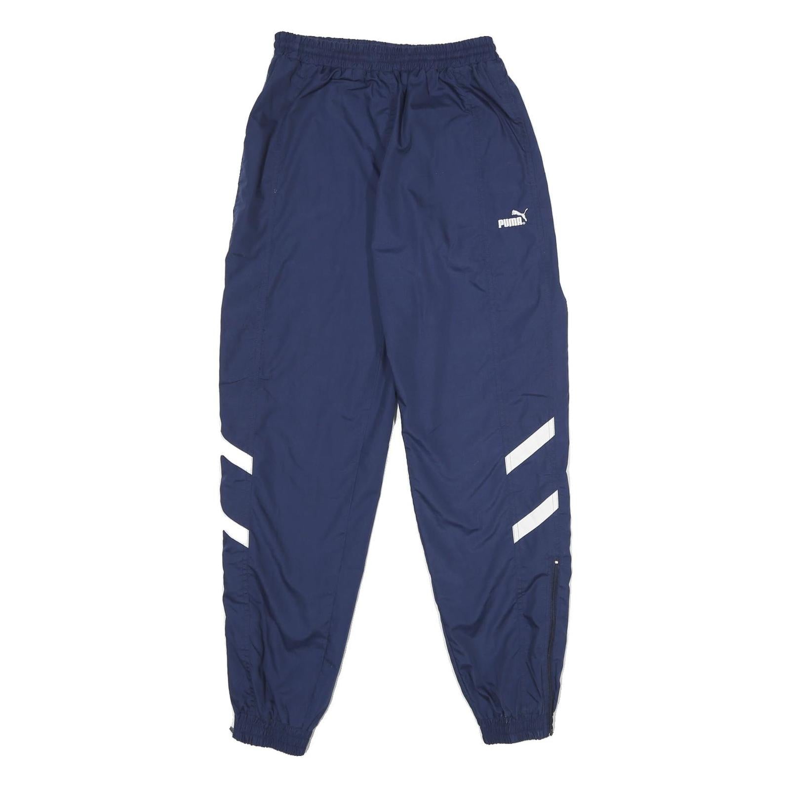 PUMA Mens Joggers Navy Blue S W26 L30 Regular Fit Tapered Leg Drawstring Refurbished - N/A refurbished available on Cerqular