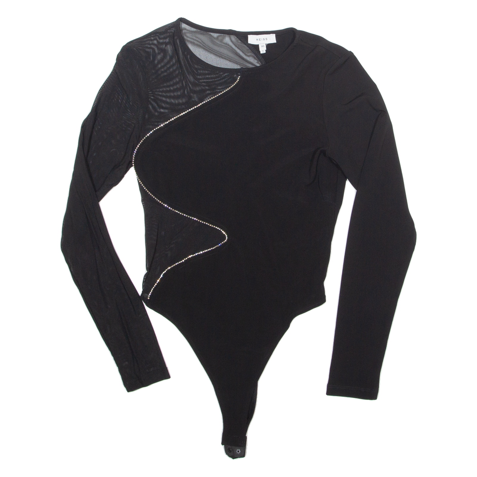 REISS Womens Bodysuit Black Long Sleeve XS Refurbished - N/A refurbished available on Cerqular