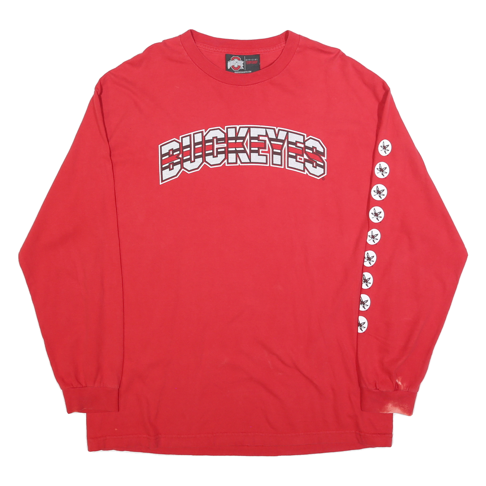 OHIO STATE Mens Red Buckeyes Graphic T-Shirt XL Long Sleeve Crew Neck College Refurbished - N/A refurbished available on Cerqular