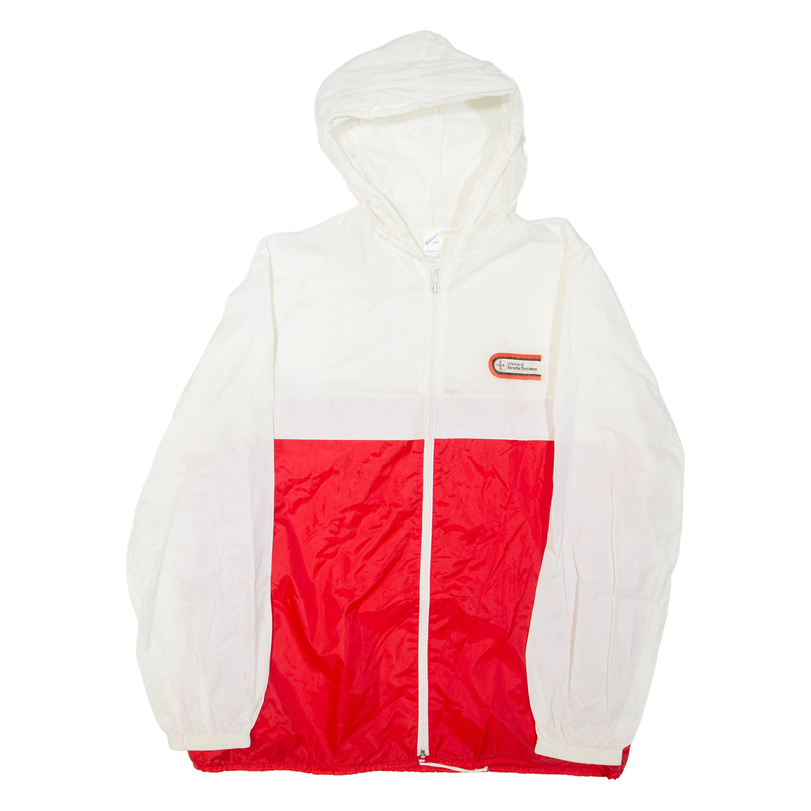 Mens Shell Jacket White Hooded L Refurbished - N/A refurbished available on Cerqular