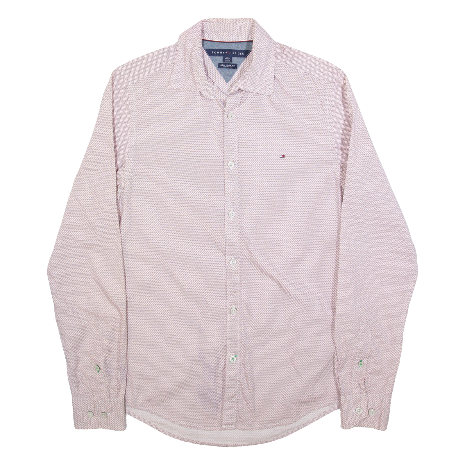 TOMMY HILFIGER Mens Shirt Pink Spotted Long Sleeve XS Refurbished - N/A refurbished available on Cerqular