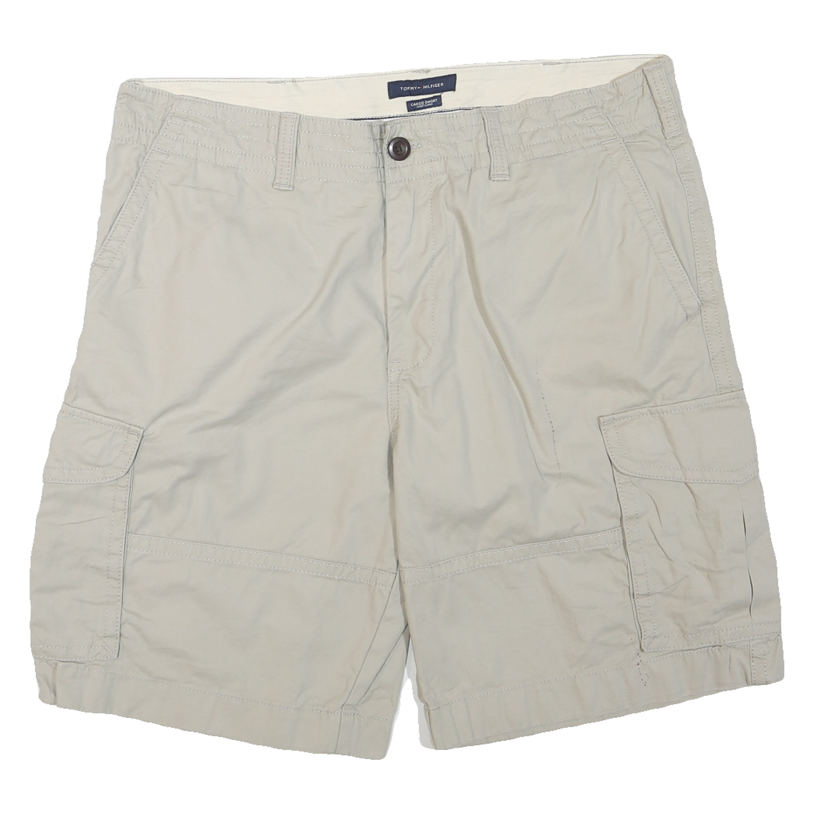 TOMMY HILFIGER Mens Shorts Beige Cargo 2XL W38 Cotton Blend Comfortable Casual Refurbished - N/A refurbished available on Cerqular