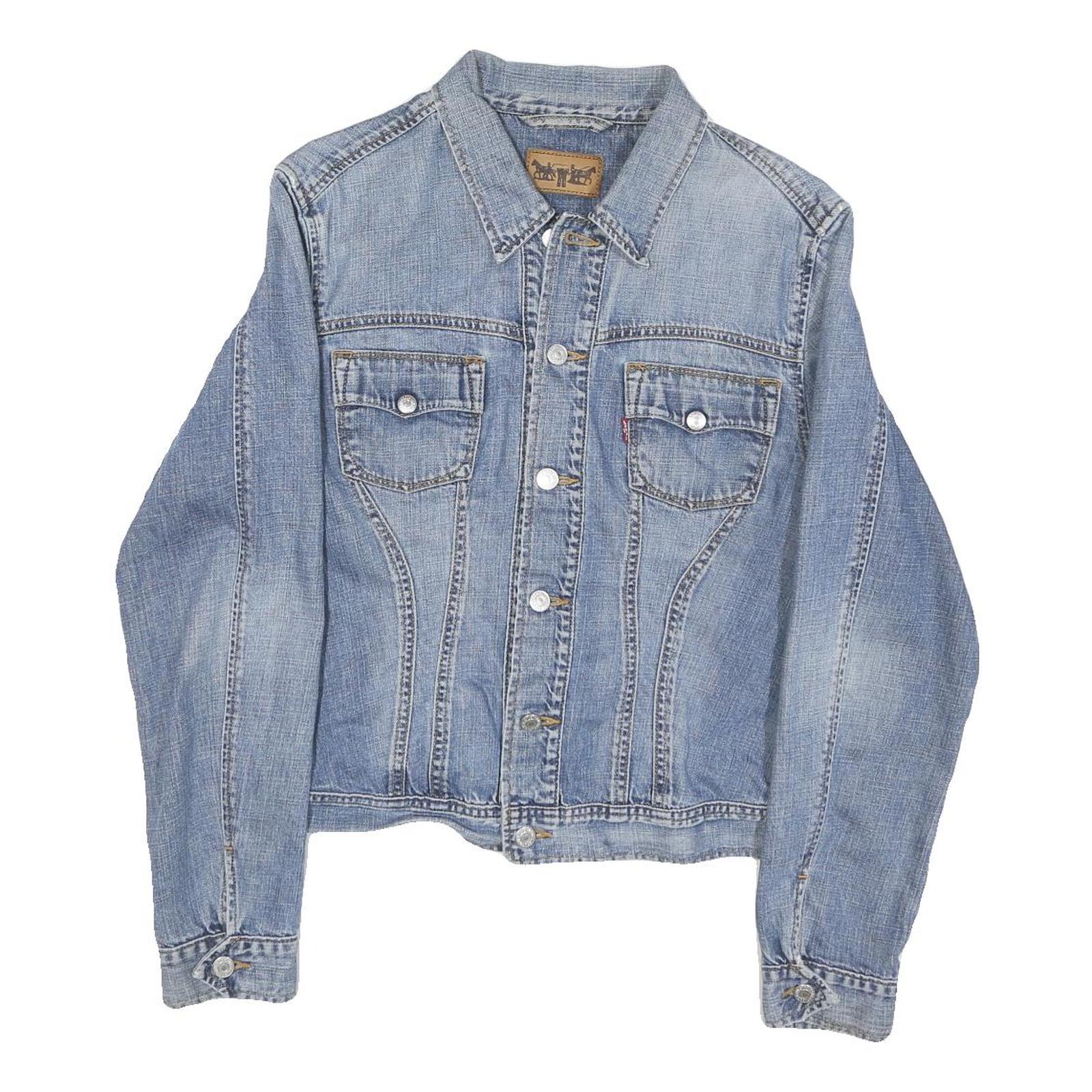 Buy LEVI'S Mens Blue Cotton Blend Denim Jacket S Button Closure Classic Fit Vintage Refurbished - $68.89 LEVI'S Mens Blue Cotton Blend Denim Jacket S Button Closure Classic Fit Vintage Refurbished - N/A refurbished available on Cerqular