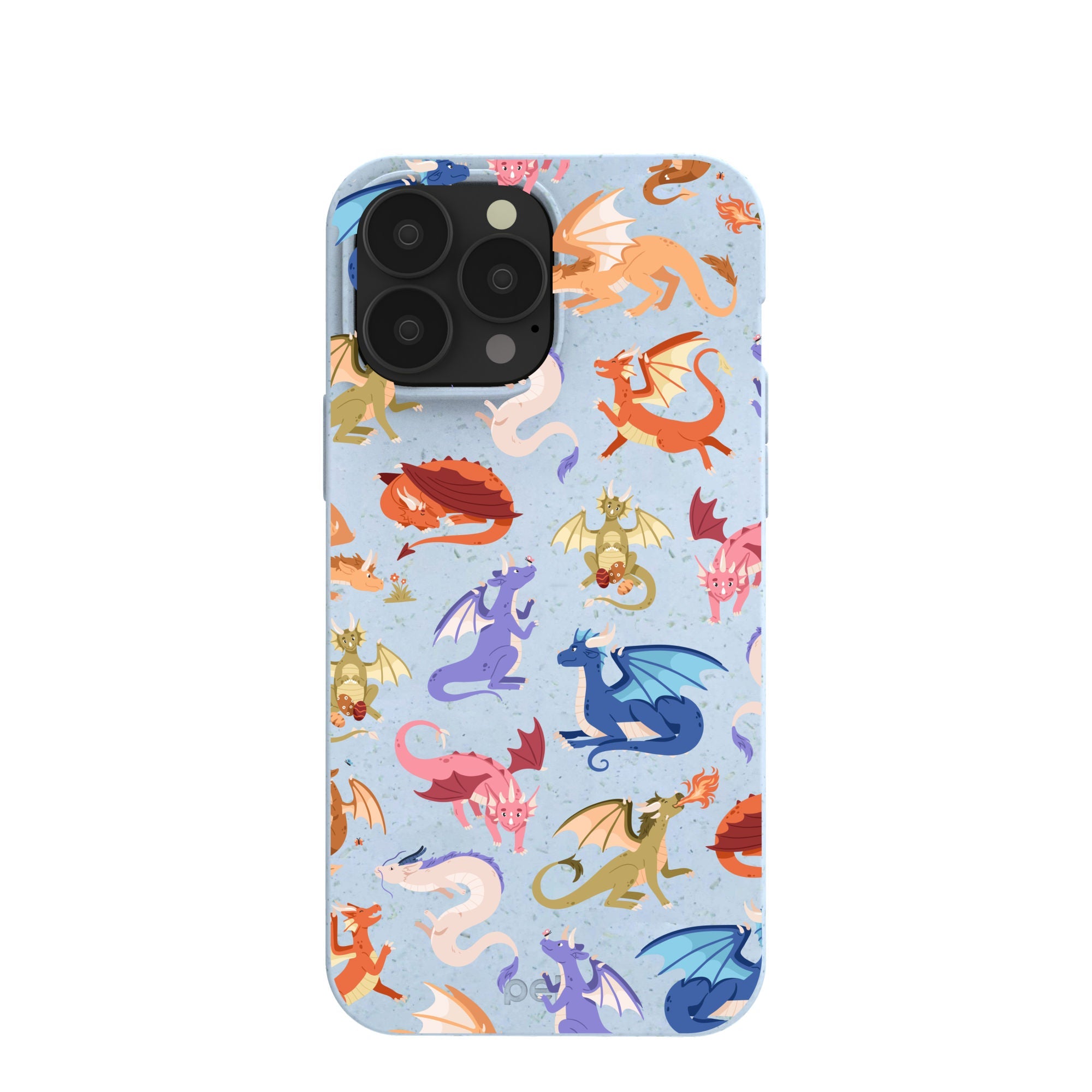 Powder Blue Dragon Cuties iPhone 13 Pro Max Case Refurbished - Pela Case refurbished available on Cerqular