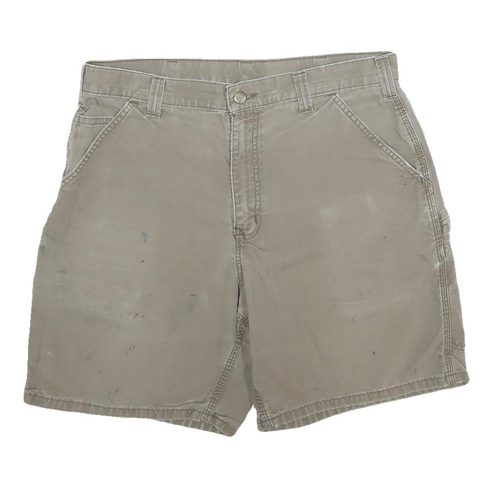 CHAMPION Mens Beige Workwear Shorts L W34 Cotton Casual Button Pocket Refurbished - N/A refurbished available on Cerqular