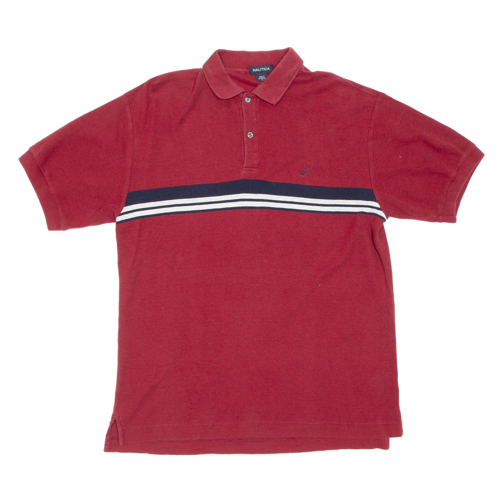 NAUTICA Mens Polo Shirt Red L Refurbished - N/A refurbished available on Cerqular