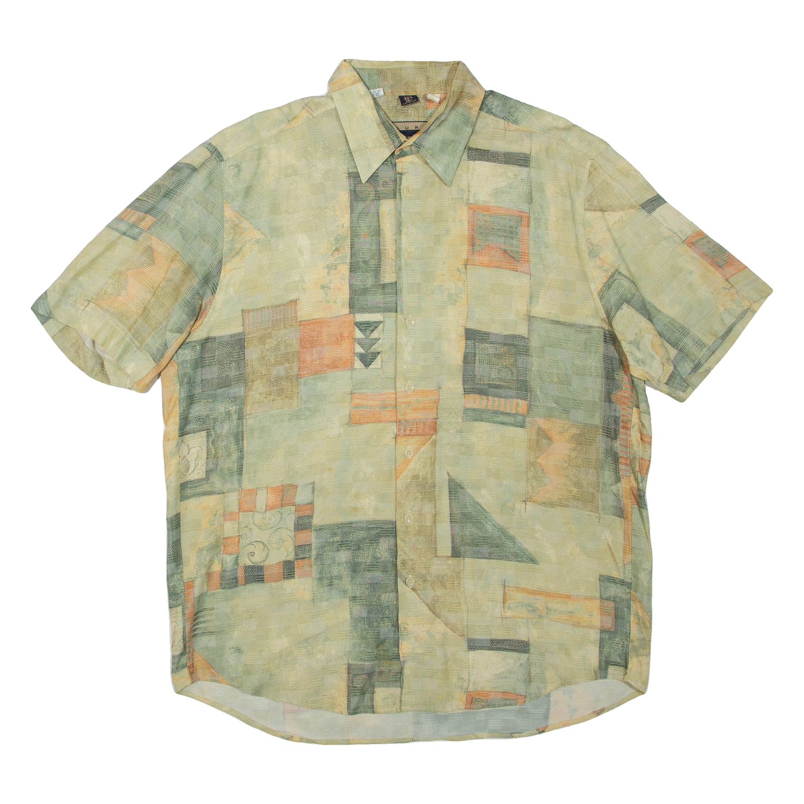 HAUPT Mens Shirt Green Viscose Crazy Pattern L Refurbished - N/A refurbished available on Cerqular