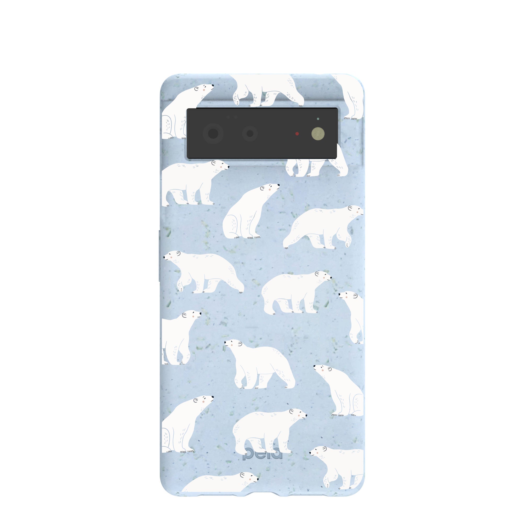 Powder Blue Ice Bears Google Pixel 6 Case Refurbished - Pela Case refurbished available on Cerqular