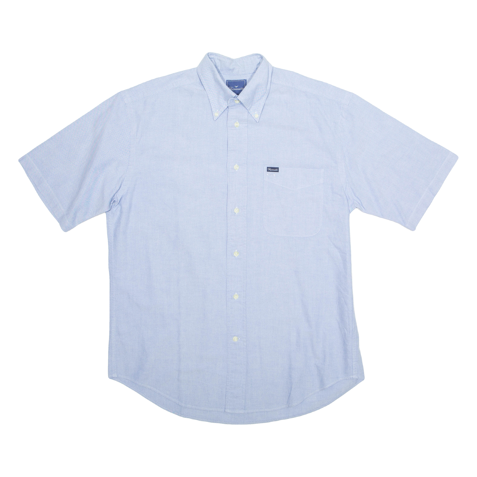 FACONNABLE Mens Plain Shirt Blue M Refurbished - N/A refurbished available on Cerqular
