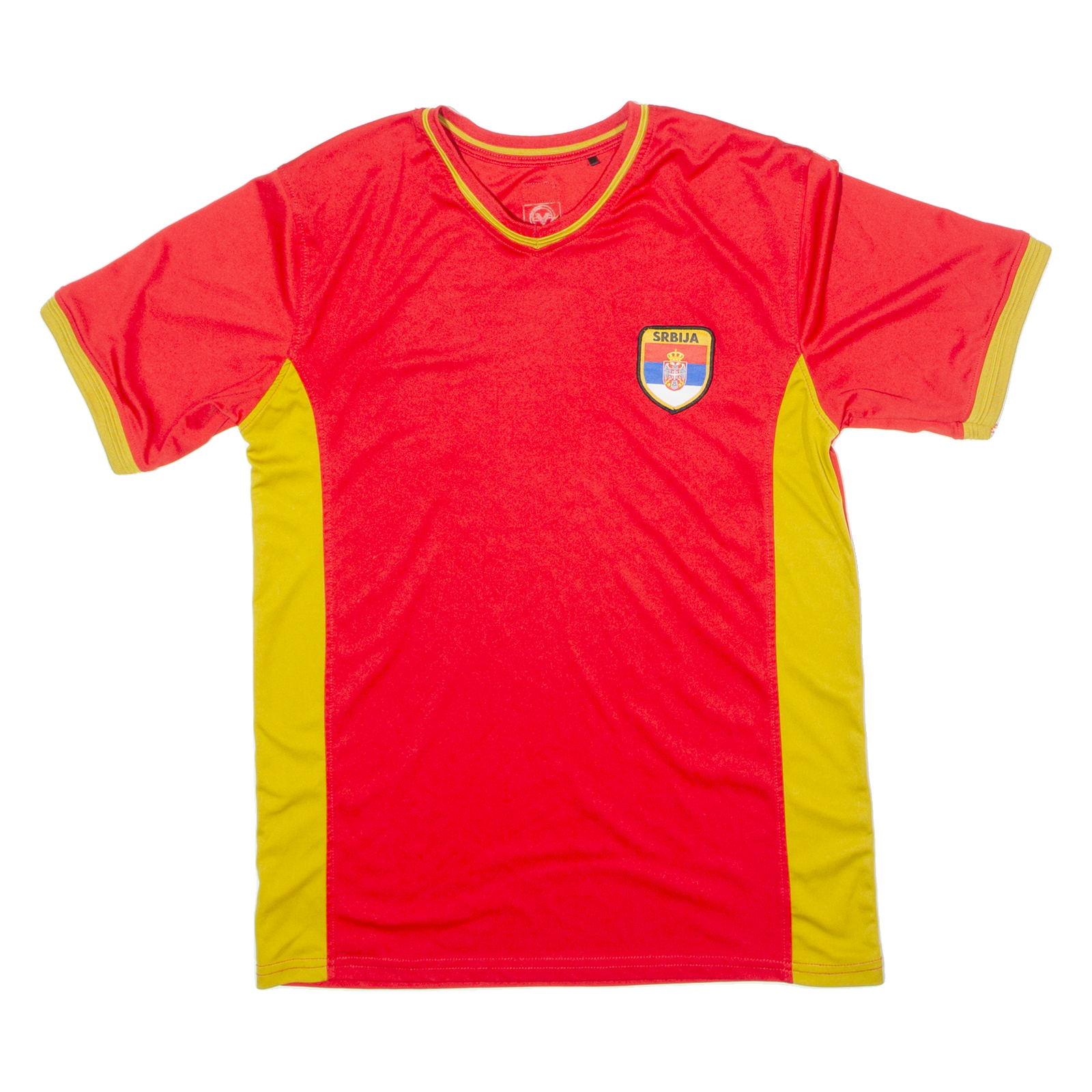VICTORY Serbia Fan Mens Football Shirt Jersey Red V-Neck S Refurbished - N/A refurbished available on Cerqular