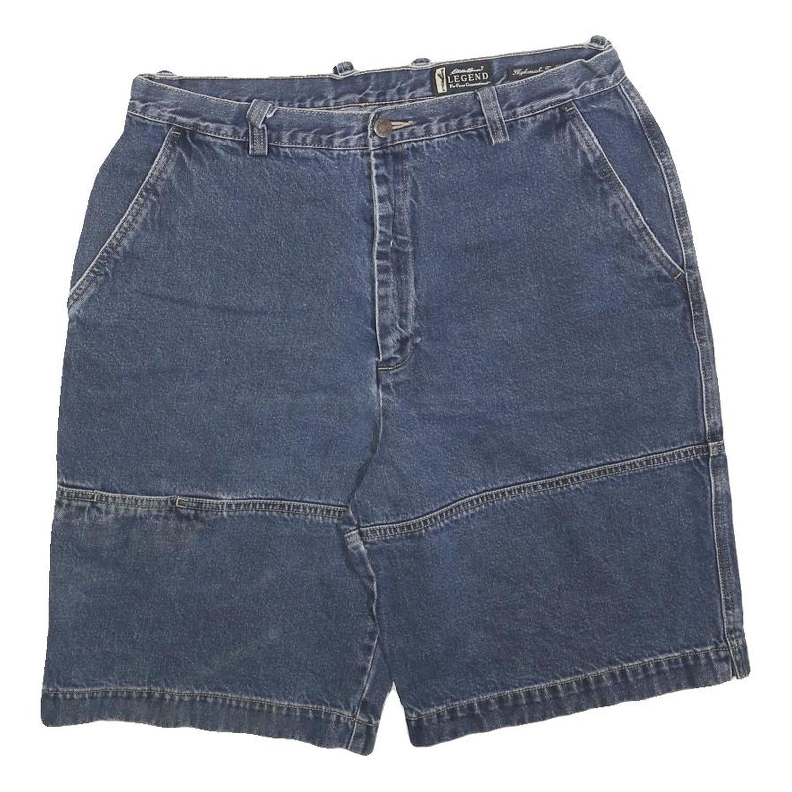 LEGEND Womens Denim Blue Casual Shorts M W34 Cotton Blend Relaxed Fit Pockets Refurbished - N/A refurbished available on Cerqular