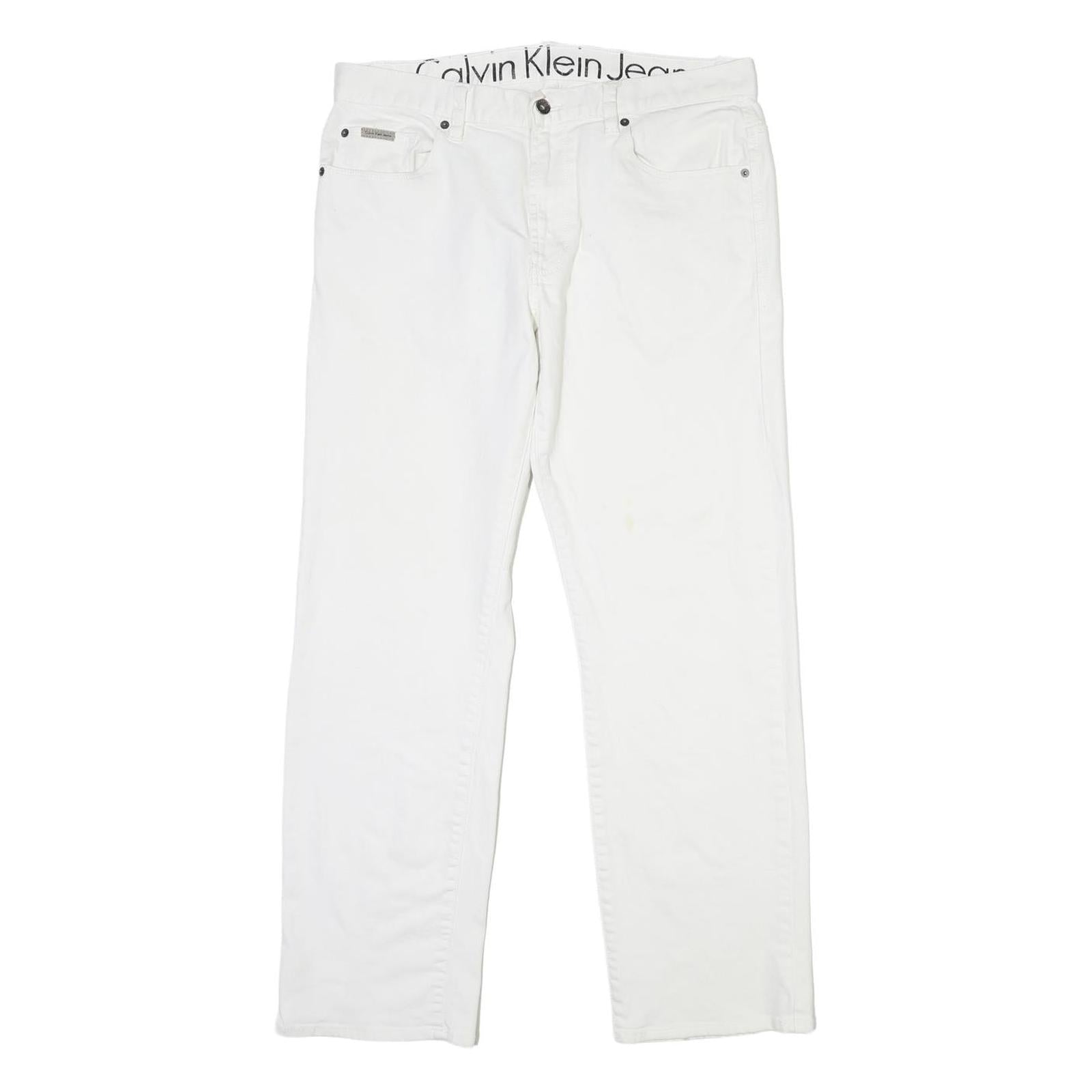 Buy Calvin Klein Mens Jeans White Regular Straight Denim W35 L30 Casual Button Refurbished - $29.89 Calvin Klein Mens Jeans White Regular Straight Denim W35 L30 Casual Button Refurbished - N/A refurbished available on Cerqular
