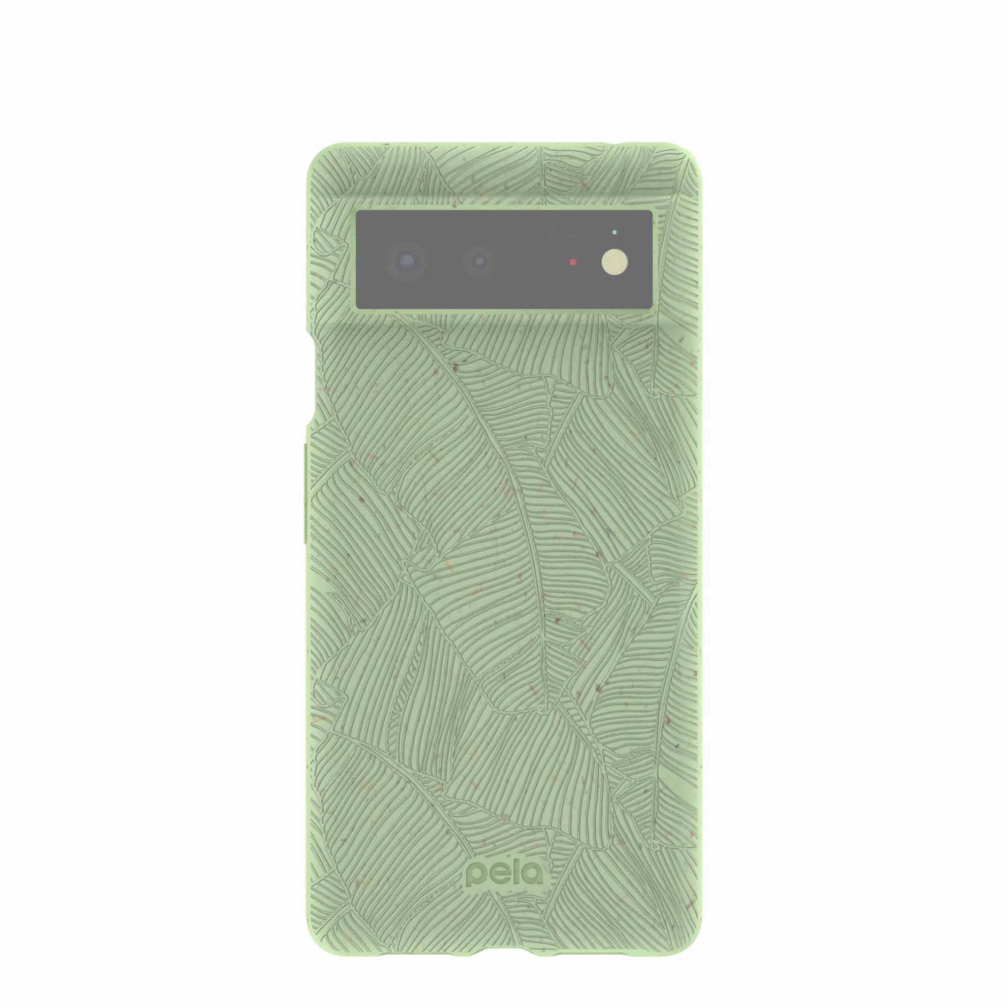 Buy Sage Green Lushy Leaves Google Pixel 6 Case Refurbished - $65.00 Sage Green Lushy Leaves Google Pixel 6 Case Refurbished - Pela Case refurbished available on Cerqular