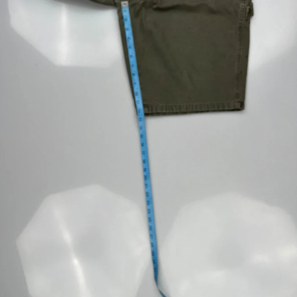 Utility Hip Hop Cargo Shorts - 36W 9L Green Cotton Refurbished - Thrifted (note: this is a term often used to describe second- refurbished available on Cerqular