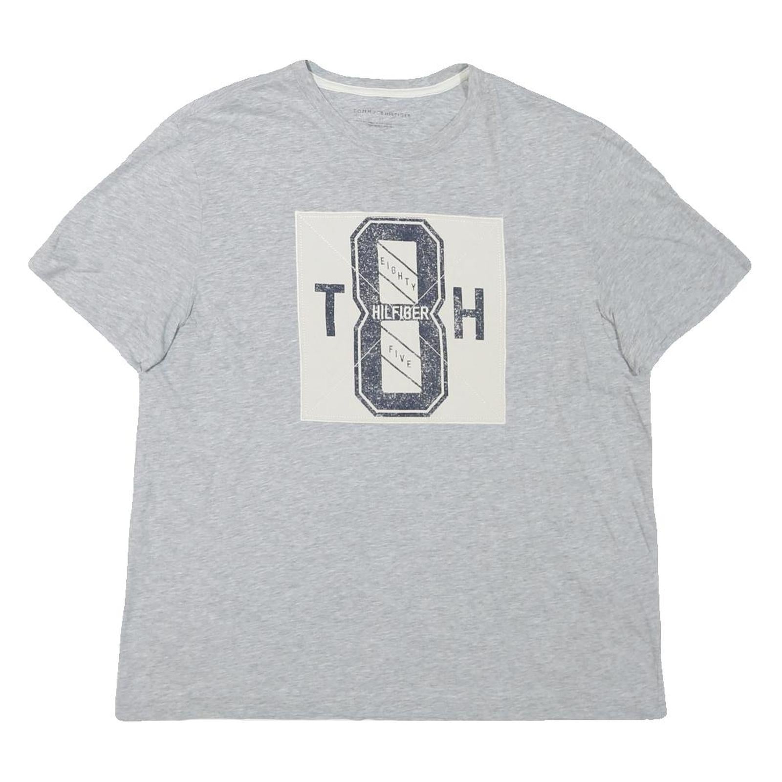 TOMMY HILFIGER Mens Grey Graphic T-Shirt M Short Sleeve Crew Neck Casual Refurbished - N/A refurbished available on Cerqular