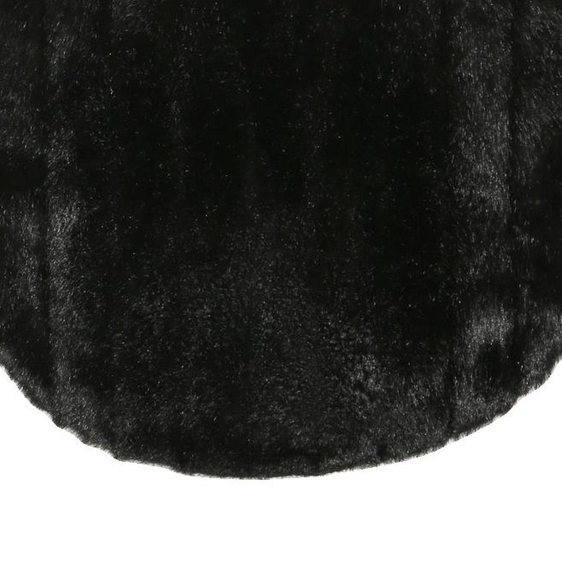 COOL FACE Womens Black Faux Fur Cropped Jacket M Polyester Blend Soft Texture Refurbished - N/A refurbished available on Cerqular