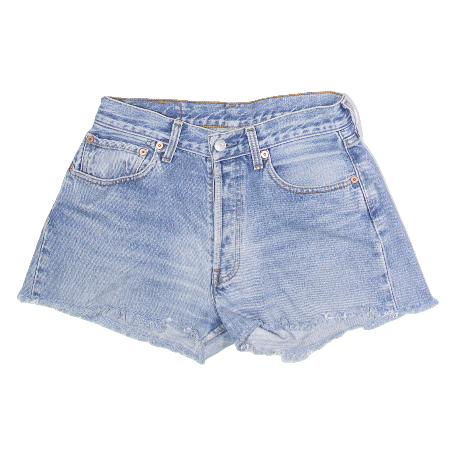 LEVI'S Womens Denim Shorts Blue S W28 Refurbished - N/A refurbished available on Cerqular