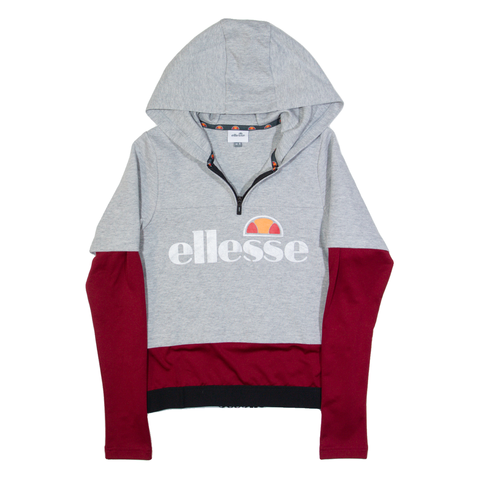 ELLESSE Womens Grey Hoodie UK 8 Refurbished - N/A refurbished available on Cerqular