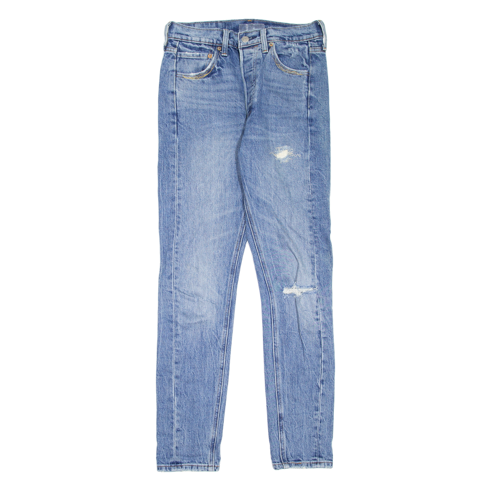 LEVI'S Altered Distressed Womens Jeans Blue Slim Skinny Stone Wash W26 L30 Refurbished - N/A refurbished available on Cerqular