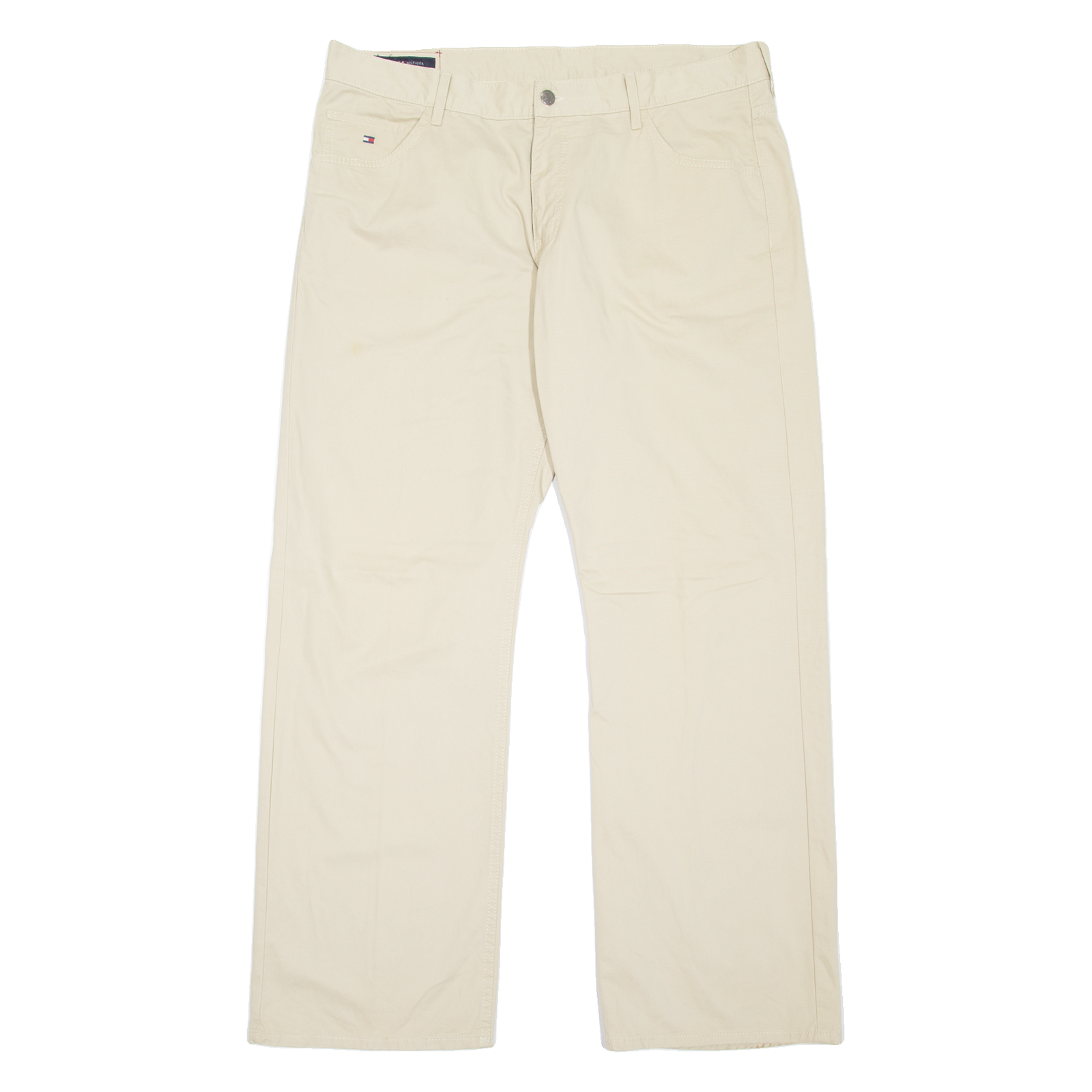 TOMMY HILFIGER Mens Trousers Beige Relaxed Straight W38 L32 Refurbished - N/A refurbished available on Cerqular