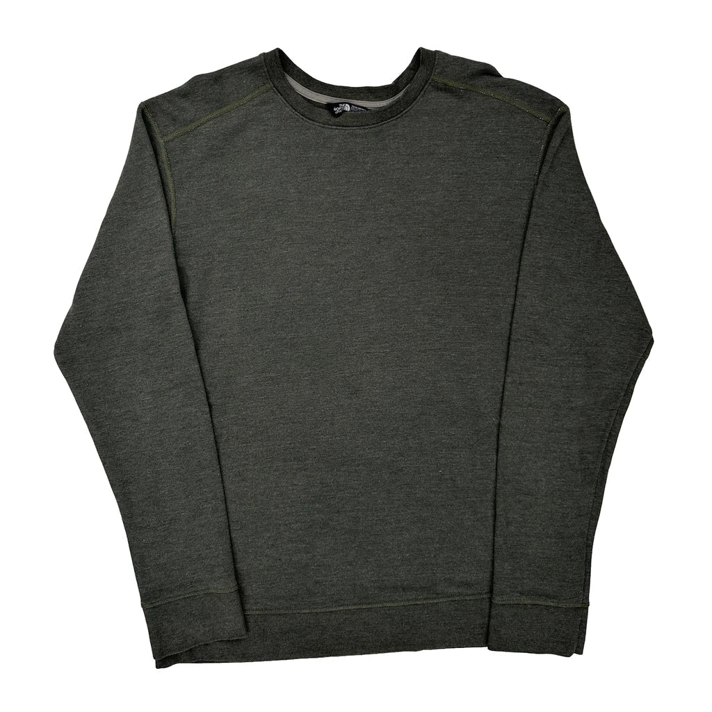 The North Face Sweatshirt - Large Grey Cotton Blend Refurbished - Thrifted (note: this is a term often used to describe second- refurbished available on Cerqular