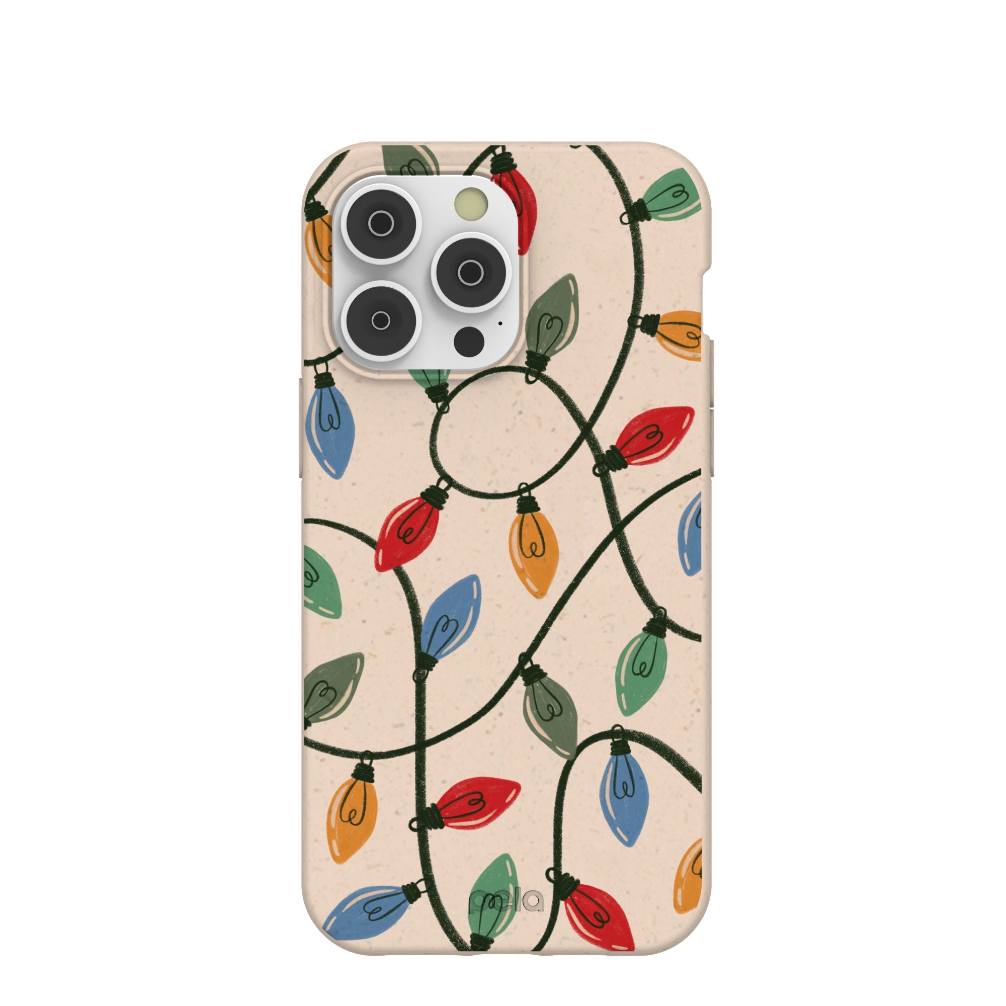 Seashell Holiday Lights iPhone 14 Pro Max Case Refurbished - Pela Case refurbished available on Cerqular